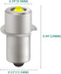 LED Flashlight Replacement Bulb, 4V-24V and 3W 247LM and PR2 P13.5S Maglight Led Conversion Kit, 6000K Bright White Super Bright Long Lasting, Ryo...