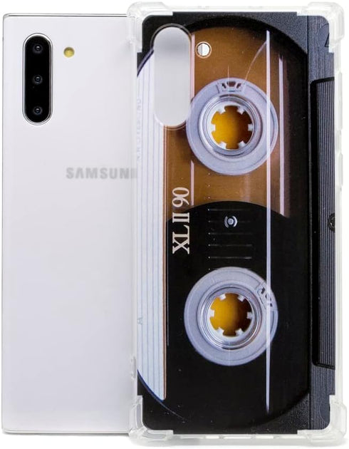 FAteam Case for Galaxy Note 10,with Reinforced Corners TPU Soft Bumper Retro Music Cassette Tape Phone Case Compatible with Samsung Galaxy Note 10...