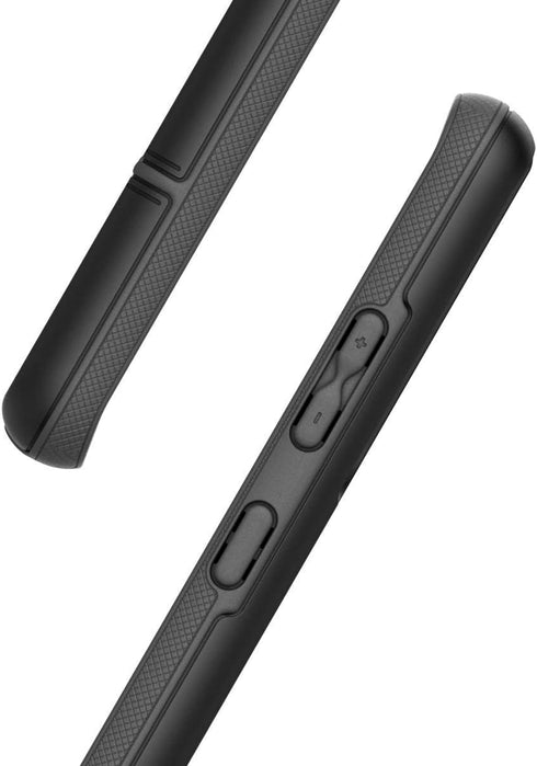 ENCASED Shockproof Galaxy S21 Case (Ultra Protective) Heavy Duty Hybrid Protection, Black (Samsung S21)...