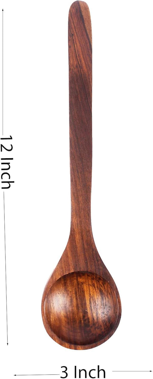 LX LEKHX Wooden Spoons For Cooking,2 Pcs Natural Teak Wooden Kitchen Utensils Set Wooden Utensils for Cooking Wooden Cooking Utensils Wood Spatula...