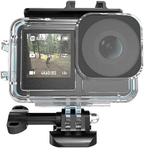 Waterproof Case for DJI Osmo Action 3 /Action 4 Camera Accessories, Underwater 45M/148FT Deep Diving Protective Shell Housing with Bracket Accesso...