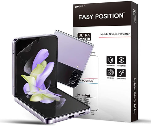 ( 3Set Galaxy Z Flip 4 Anti Glare Matte Screen Protector Film, 3pcs Inner +3pcs Outer + 3pcs Hinge Film, Perfect Touch, Bubble Free Easy Installat...