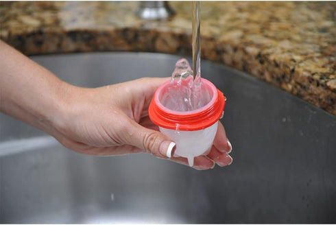 Egglettes Egg Cooker - Hard Boiled Eggs without the Shell, 4 Egg Cups...