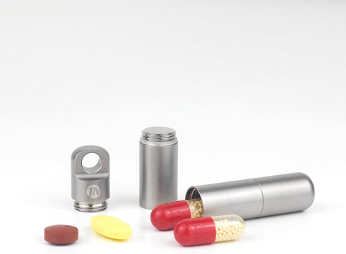 ThruNite Portable Metal Pill Case 3 Layers Pill Container Waterproof Pill Organizer Holder for Travel Purse Keychain EDC Daily Personal Care Outdo...