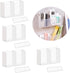 4PCS medium Wall Mount Storage Box, 4 Compartment Transparent Plastic Makeup Brush Lipstick Holder Self-Adhesive Pen Holder Makeup...
