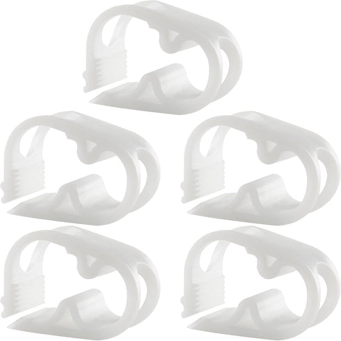 1/4" - 1/2" Plastic Tubing Clamps Adjustable Tube Clamp, Laboratory Pinch Valve Flow Control Hose Clamp - Pack of 5 White...