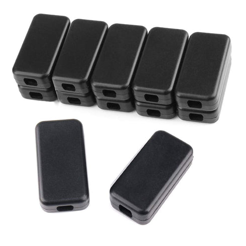 YXQ 40mmx20mmx11mm Power Project Enclose Case Junction Box Waterproof Small Engineering Wire Switch Plastic Black, 12-Pack...