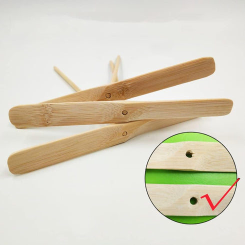 Alipis 10 Pcs Flying Helicopter Toy Wood Dragonfly Hand Rub DIY Propeller for Kids Outdoor Patio Garden Toy...