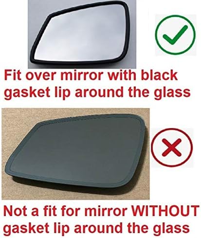 Mirror Glass with Adhesive for Fitting Over Auto-Dimming Mirror for Various BMW Models - Driver Side View Left LH - Check Size and Pictures...