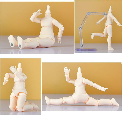 1/12 Scale BJD Doll Body 9.6cm/11cm YMY2 Body Action Figures Replacement Body Doll Accessories (Normal White,11cm)...