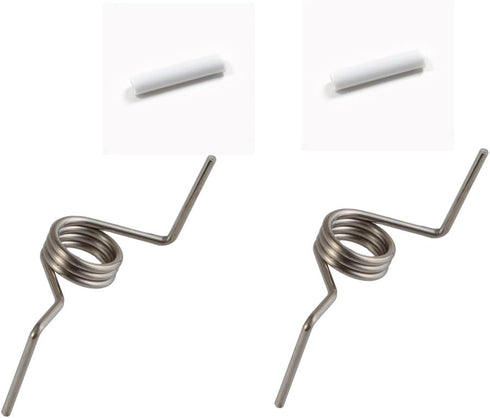 4 Pcs Refrigerator French Door Spring Replacement For GE WR02X12650 And White Sleeves Pin French Spring Replaces For GE WR02X12651 Compatible Models PFSS6PKXASS RF217ACWP RFG297AABP And More