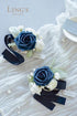 Ling's Moment Artificial Flowers 50Pcs Navy Blue Roses Decor w/Stems,3" Real Touch DIY Foam Floral for Wedding Bouquet/Centerpieces, Outdoors Part...