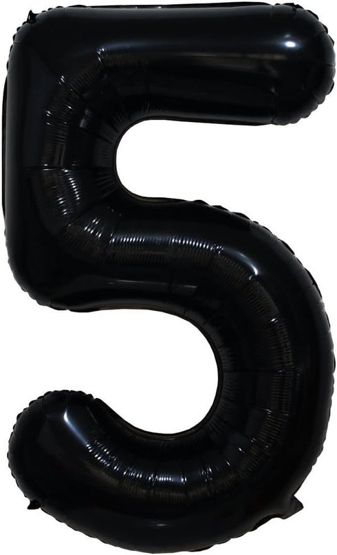 Tellpet Black Number 5 Balloon, 40 Inch...
