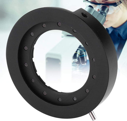 Iris Diaphragm, Microscope Iris Adapter Aperture Adjustable Lens Optical Diaphragm for Microscope (SK25 with Bas)...