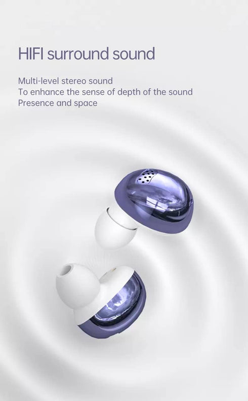 Acuvar in-Ear Wireless Bluetooth 5.2 Headphones, Earbuds IPX6 Waterproof with Microphone Rechargeable USB C Case for Smartphones Android iOS (Purp...