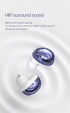 Acuvar in-Ear Wireless Bluetooth 5.2 Headphones, Earbuds IPX6 Waterproof with Microphone Rechargeable USB C Case for Smartphones Android iOS (Purp...