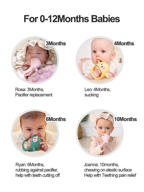 Smily Mia Smily Mia Penguin Teethers, Silicone TeethingToys for Babies 0-6Months, Baby Teethers for 3-6Months, Hand Teether for Infants, Pacifiers...