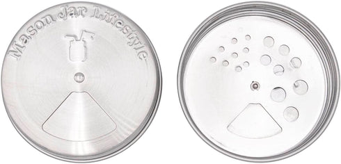 4 Pack Stainless Steel Spice Shaker Lid for Mason Jars (Regular Mouth)...