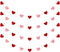 Whaline 4 Pack Heart Garland Valentine's Day Bunting Banners String for Wedding, Party, Bridal Shower, Engagement, Home Decorations, 12 Meter...