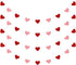 Whaline 4 Pack Heart Garland Valentine's Day Bunting Banners String for Wedding, Party, Bridal Shower, Engagement, Home Decorations, 12 Meter...