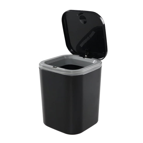 0.5 Gallon Tiny Countertop Trash Can, Mini Desktop Garbage Can with Push-Button, Black...