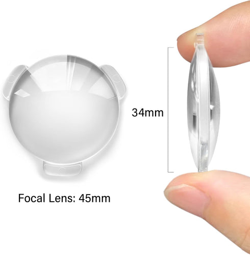 Biconvex Lens Set, Pop-Tech Optical Glass Lens Bi-Convex 34mm Diameter 45mm Focal Length Lenses for Google Cardboard VR......