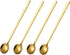 6.7 Inches 304 Stainless Steel Mixing Spoons, Stirring Spoons, Tea Spoons, Gold Teaspoons, Ice Tea Spoons, Set of 4 (Gold)...