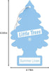 Little Trees Cardboard Hanging Car, Home & Office Air Freshener, Summer Linen (Pack of 24)...