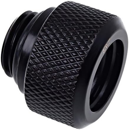 Alphacool 17262 Eiszapfen 13mm HardTube Compression Fitting G1/4 - knurled - deep Black Water Cooling Fittings...