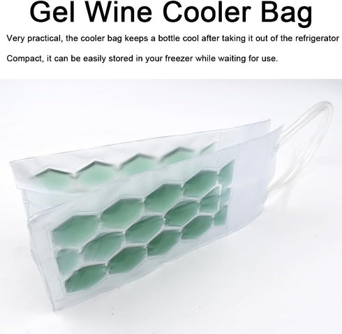 Wine Cooler Bag, Ice Bag for Wine Beer Bottle (2 Pack) Instant Cooling and Keeps Your Drink Cold Keep Cool and Chill Champagne Wine (Teal (2 Pack)...