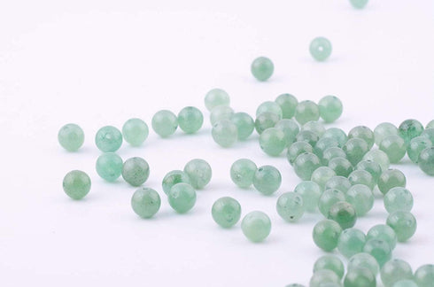 Natural Stone Beads 100pcs 10mm Green Aventurine Round Genuine Stone Beading Loose Gemstone Hole 1mm DIY Charm Smooth Beads for Bracelet Necklace ...