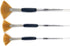 ZEM Brush Rocket Student Gel Grip Ergonomic Fan Short Acrylic Handle Artist Paint Brush Set Sizes 2,4,6...
