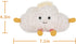 Apricot Lamb Cloud Plush Stuffed Animals for Kids, Soft Cute Plush Toys for Baby Girl and Boy, Fluffy Cloud White 4.7 Inches...