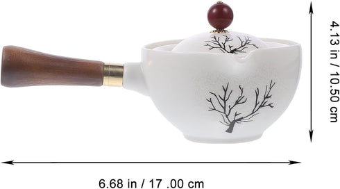 HEMOTON Tea Maker Ceramic Side Handle Jug Turkish Household Tool Set Mini Insulated Chinese Tea Household Delicate Tea Kettle Ceramic Teaware Tea ...