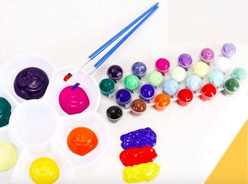 Fokenzary DIY Paint by Numbers Painting Canvas for Kids or Adults Beginner with Brushes and Acrylic Paints Frameless......