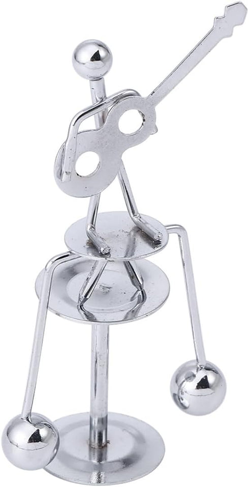 Veemoon Perpetual Motion Desktop Ornament Metal Balance Decoration Small Physics Decor Perpetual Motion Machines Energy Desk Mini Iron Art Decor f...
