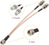 F-Type RG6 3 Way Splitter Combiner Adapter F Male to F Dual Female RG316 Coaxial Cable 15cm/6 inch...