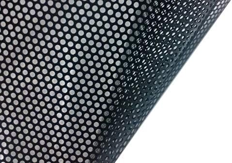 VViViD® One-Way Perforated Black Vinyl Privacy Window Film Adhesive Glass Wrap Roll (0.5ft x 54 inches)...