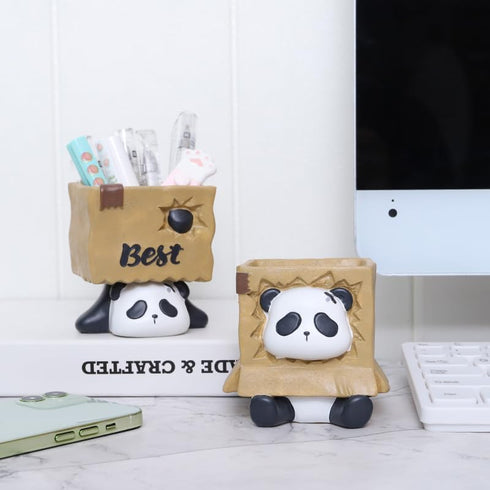 Panda Succulent Pots with Drainage Creative Plants Flower Pot Small Animal Planter 3.15inch Garden Living Room Desk Ornaments Cactus Gifts Gift (S...