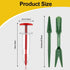 6Pcs Red Mini Seed Spreader, 2024 New Mini Sowing Seed Dispenser, Small Seed Planter Tool, Manual Seedlings Dibber and Widger Set, Seed Sower Spre...