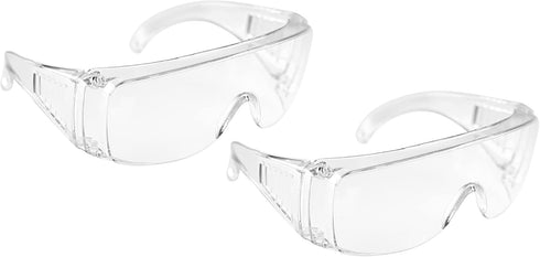 HOME-X Anti-Fog Safety Glasses with Protective Edges for Debris, Clear Safety Glasses for Construction, Shooting, or Outdoor Protection, 6" L x 5 ...