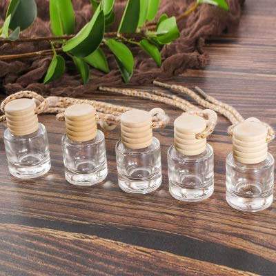 ConStore 10pcs Car Hanging Glass Pendant Perfume Aromatherapy Bottle Refillable Hanging Diffuser Air Fresher Ornament Vials...