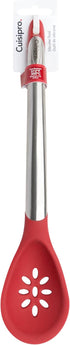 Cuisipro Silicone 12 Inch Slotted Spoon, Red...