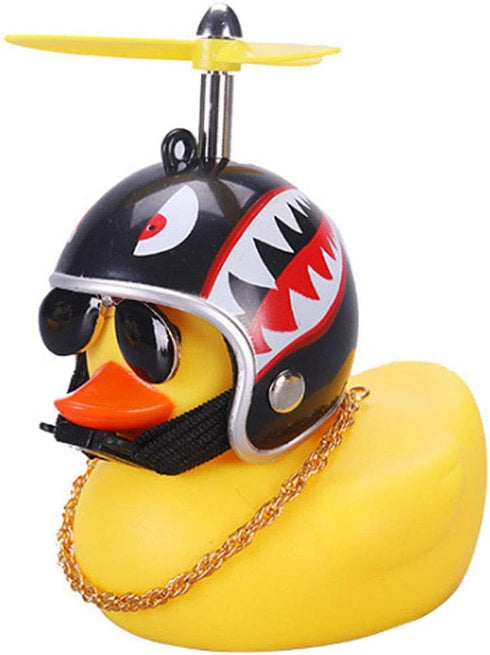 wonuu Rubber Duck Car Ornaments Yellow Duck Car Dashboard Decorations with Propeller Helmet...