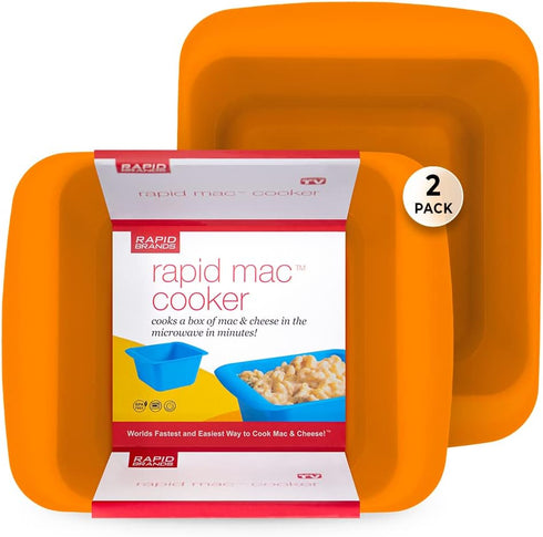 Rapid Mac Cooker | Microwave Macaroni & Cheese in 5 Minutes | Perfect for Dorm, Small Kitchen or Office | Dishwasher Safe, Microwaveable, BPA-Free...