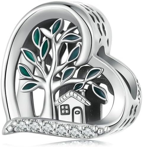 Family Tree of Life Charms Sterling Silver Home Charms fit Pandora Bracelet Jewelry Beads Gifts for Women...