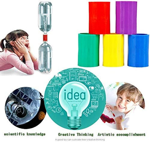Tornado Bottle Connectors Cyclone Tube, Plastic Tornado Connector Vortex Bottle Connectors for Students Scientific Experiment and Test (5 Pcs)...