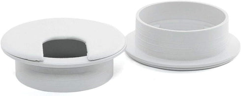 2pcs 2 Inch Desk Wire Cord Cable Grommets Hole Cover for Office PC Desk Cable Cord Organizer Plastic Cover (White-2Pcs)...