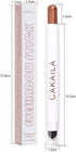 Go Ho Shimmer Cream-to-Powder Eyeshadow Stick,2 in 1 Eyeshadow Pencil Crayon Eye Brightener Stick,Smooth Easy To Color Waterproof,08 Pink White Sh...