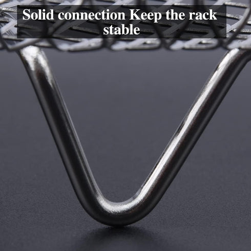 8" Air Fryer Rack for Air Fryer, Stainless Steel Three-Layer Air Flow Rack with Rus-tproof Oil Brush Food Clip,Air Fryer Accessories Fit all 5.8QT...